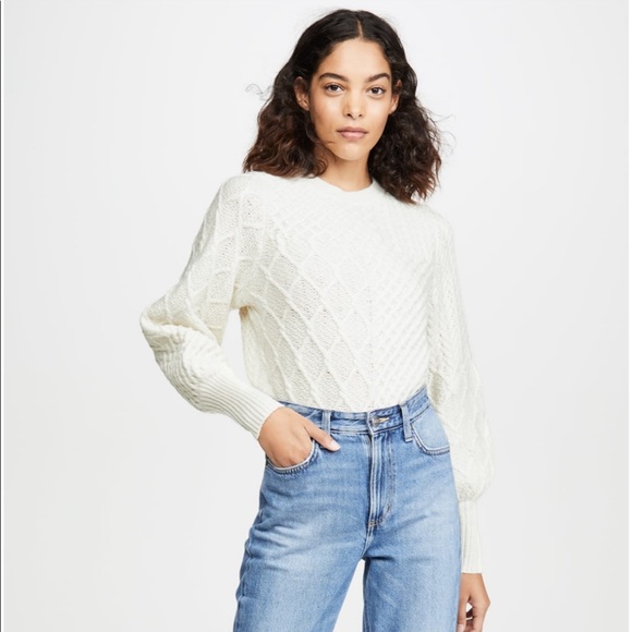 Frame Denim Sweaters - FRAME patchwork cable crew sweater